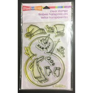 Stampendous Jumbo Snowman and Cardlinal Clear Cling  Stamp Set